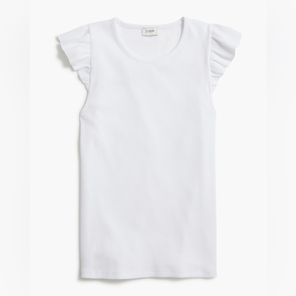 J Crew Ribbed Ruffle Tank - Picture 4 of 5